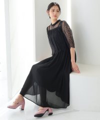 PourVous/レース×シフォンワンピースドレス/505752309