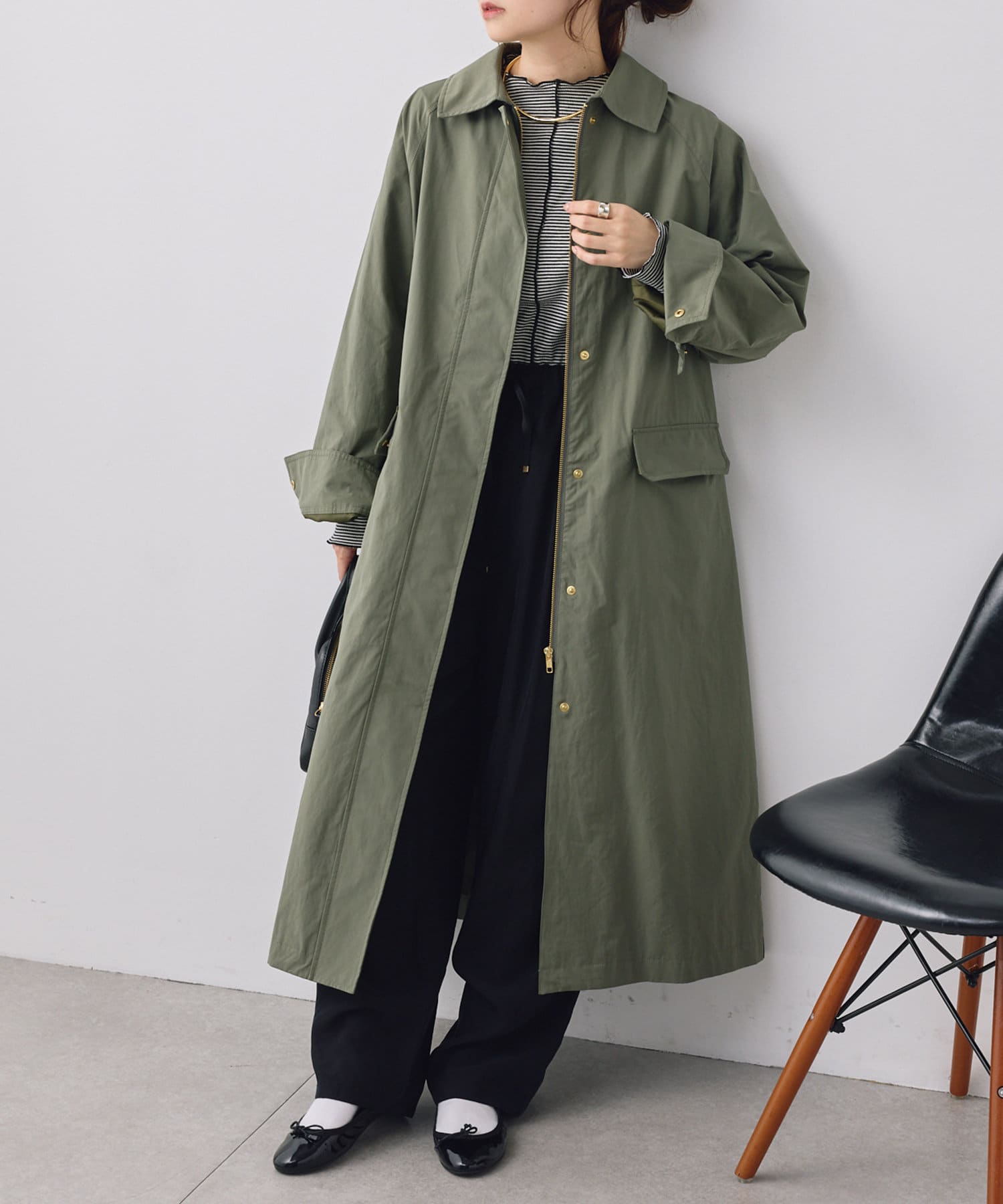 PUAL CE CIN オリーブ モッズコート FREE PUAL CE CIN オリーブ モッズコート FREE PUAL CE CIN オリーブ