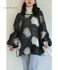 CAWAII/白花刺繍のシアーブラウストップス/505753792