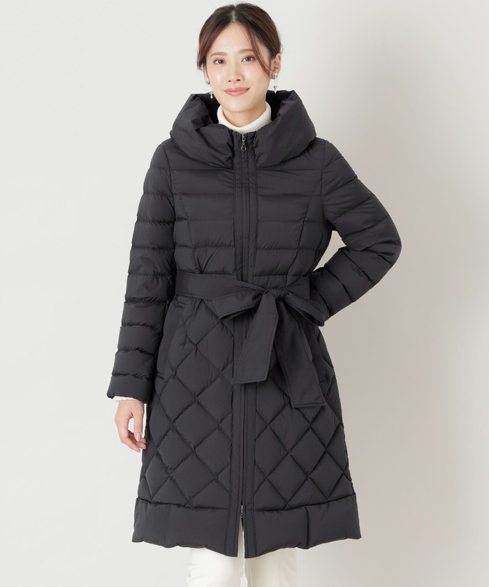 【TO BE CHIC】トゥービーシック グレー ニットフリルコート 上着 トゥービーシック TO BE CHIC コート グレー レディース 春