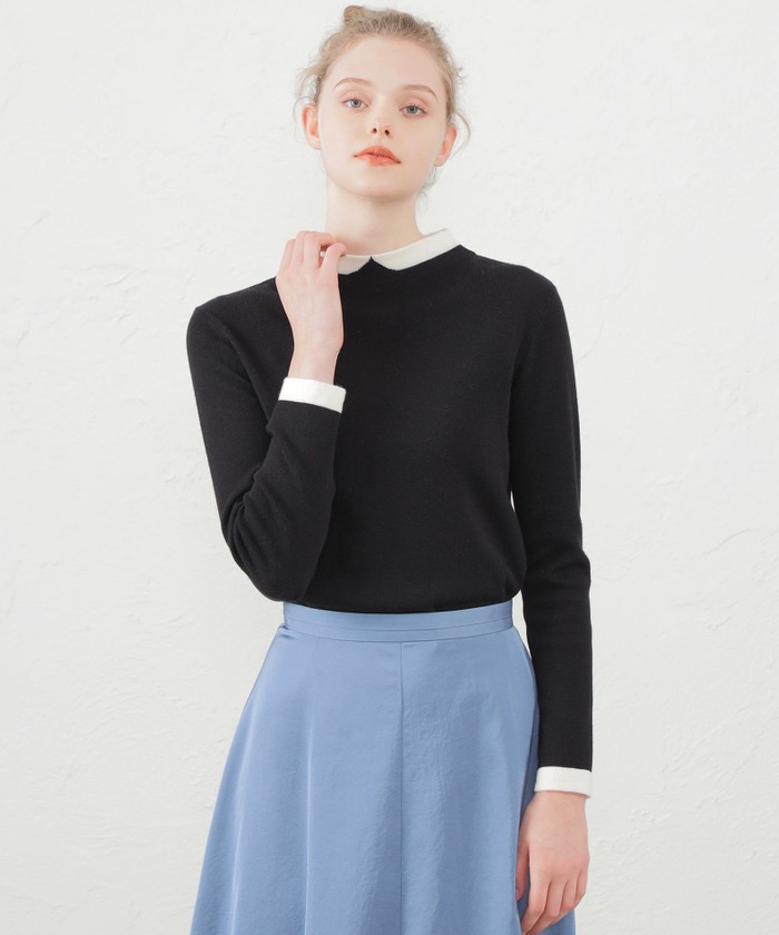 セール】【2023年秋冬商品】Cleric Collar Knit ロングスリーブ