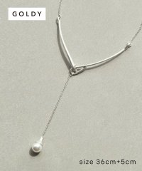 GOLDY/ゴールディ GOLDY 【GOLDY】フローイング パール Yシェイプ ネックレス お呼ばれ 結婚式 オケージョン アクセサリー ゴールド シルバー / 322/505745281