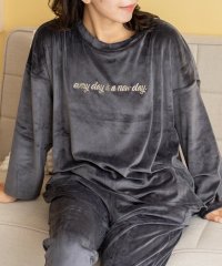 VitaFelice/ヴィータフェリーチェ VitaFelice パールシャギ胸刺繍入り ルームウェア上下2点セット（長袖）/505748733