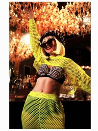bombshell/ボムシェル bombshell パーカー・トレーナー パーカー ショート丈 メッシュ トップス 長袖 フード付き コスチューム レディース ダンス衣装 ヒップホ/504629611