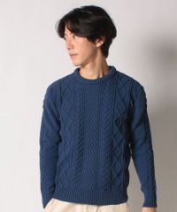 JEANS MATE/【BLUE STANDARD】軽量ウォッシャブル アラン編み クルーネック セーター 洗えるニット/505751500