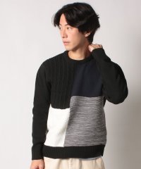 JEANS MATE/【BLUE STANDARD】軽量 ウォッシャブル 切替 セーター 洗えるニット/505751502