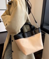 ninon/フロージュ florge 【2WAY/3WAY】配色リボンが大人かわいいデイリーハンドバッグ/ショルダーバッグ/505759683
