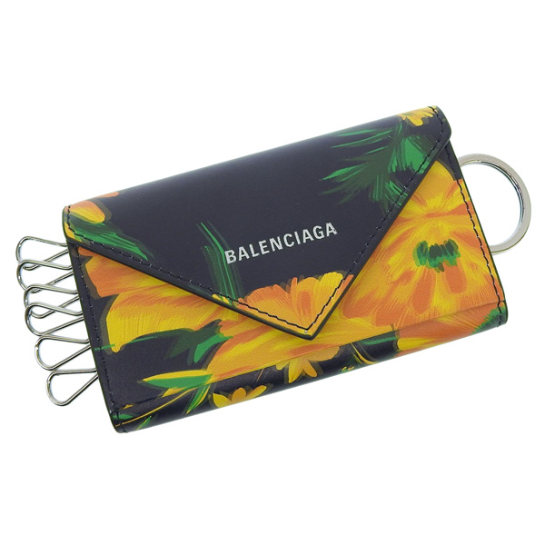 BALENCIAGA 水色 レザー キーケース BALENCIAGA バレンシアガ キーケース レディース ペーパー