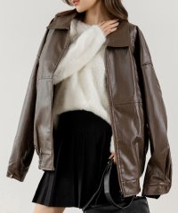 TeddyShop/テディショップ Teddyshop レディース ゆるツヤオーバーサイズフェイクレザーブルゾン/505760670