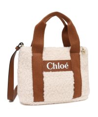 Chloe/クロエ Chloe ハンドバッグ ショルダーバッグ キッズ ロゴ オフホワイト ブラウン キッズ CHLOE C10323 148 IVORY 大人も可/505760849