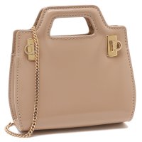 FERRAGAMO/フェラガモ FERRAGAMO ハンドバッグ ショルダーバッグ ワンダ マイクロバッグ 2WAY ミニバッグ ベージュ レディース FERRAGAMO 2139/505760955