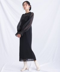 PourVous/プールヴー PourVous プチハイネックパーティードレスお呼ばれ袖あり&ミモレ丈結婚式フォーマル ワンピース 20代 30代 40代/505758175