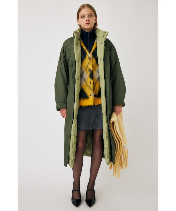 MOUSSY　REVERSIBLE PUFFER LONG コート　size1 セール 50%OFF】REVERSIBLE PUFFER LONG コート(505761509