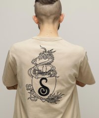 Schott/HENLEY TーSHIRT "CREST DRAGON EMB"/刺繍ヘンリーTシャツ "クレスト ドラゴン/505761630