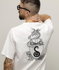 Schott/HENLEY TーSHIRT "CREST DRAGON EMB"/刺繍ヘンリーTシャツ "クレスト ドラゴン/505761630