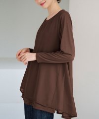 Ranan/ラナン RANAN ＜裏微起毛＞異素材切替チュニック/504921253