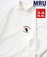 MARUKAWA/マルカワ MARUKAWA 別注【MRU/エムアールユー】大きいサイズ 3L 4L 5L 6L 裏起毛ハーフジップスウェットトレーナー 暖かい 襟付き トップス/505759641