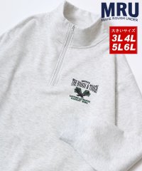 MARUKAWA/マルカワ MARUKAWA 別注【MRU/エムアールユー】大きいサイズ 3L 4L 5L 6L 裏起毛ハーフジップスウェットトレーナー 暖かい 襟付き トップス/505759641