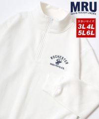 MARUKAWA/マルカワ MARUKAWA 別注【MRU/エムアールユー】大きいサイズ 3L 4L 5L 6L 裏起毛ハーフジップスウェットトレーナー 暖かい 襟付き トップス/505759641
