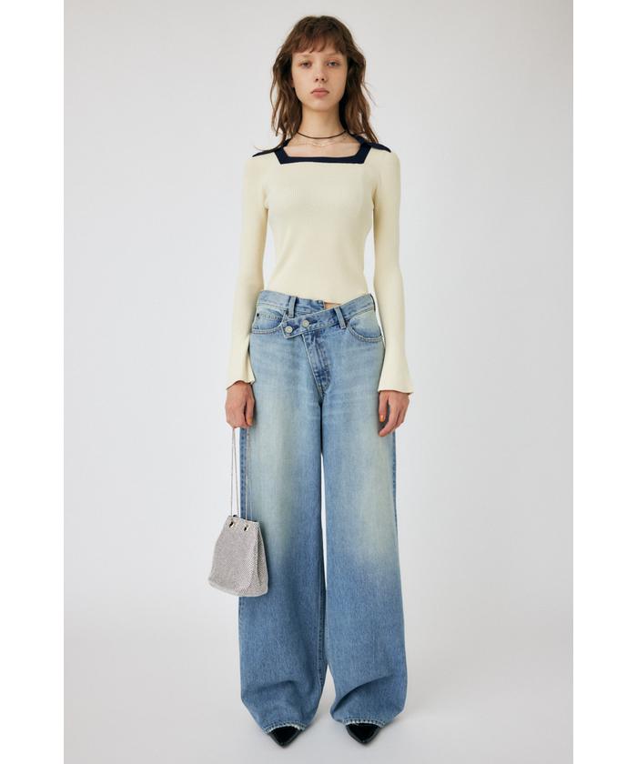 CROSS WAIST WIDE STRAIGHT(505763796) | マウジー(moussy) - d CROSS WAIST WIDE STRAIGHT(505763796) | マウジー(moussy) - d