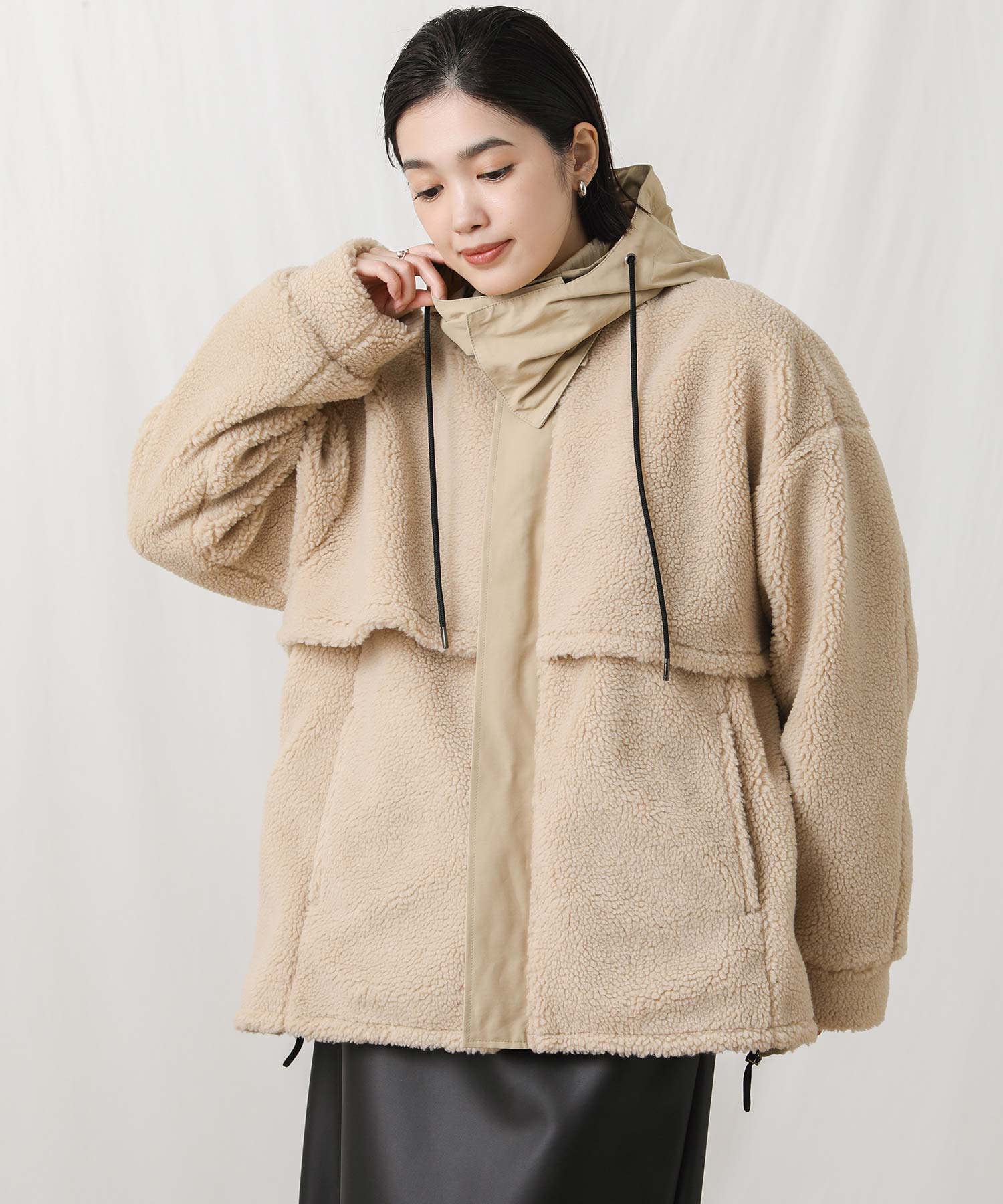 moussy OVERSIZED M65 FISHTAIL パーカー グレー - ジャケット・アウター