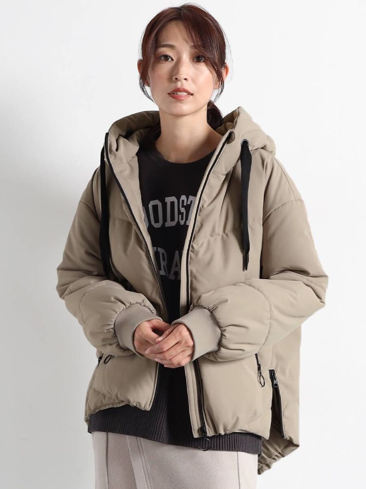 スール ミルポア soeur7 MIREPOIX フードミドルダウンブルゾン