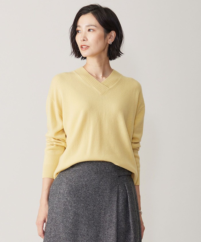 セール 30%OFF】【洗える】CASHMERE BLEND Vネック ニット(505685685