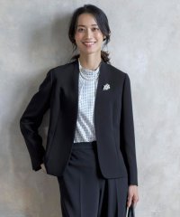 J.PRESS LADIES（LARGE SIZE）/【WEB限定カラーあり・洗える】セラテリーダブルクロス ノーカラー ジャケット/505749670