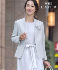 J.PRESS LADIES（LARGE SIZE）/【WEB限定カラーあり・洗える】セラテリーダブルクロス ノーカラー ジャケット/505749670