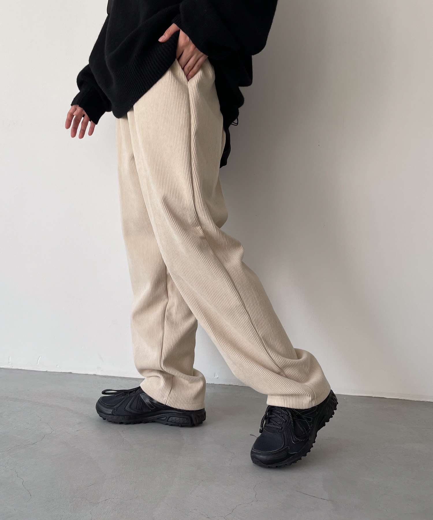 choice_cnl 切り替えコーデュロイ＆デニムパンツ」 | CANAL JEAN