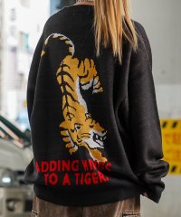 1111clothing/◆グラフィック ジャガードクルーネックニット◆ オーバーサイズ クルーネック ニット メンズ ジャガード セーター レディース ビッグニット ビッグセーター/505765672