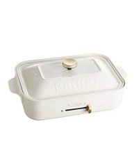 BRUNO/BRUNO ブルーノ ホットプレート グリル鍋 平面プレート付き コンパクト 電気式 250度 2－3人用 フタ付き COMPACT HOT PLATE BOE/505765002