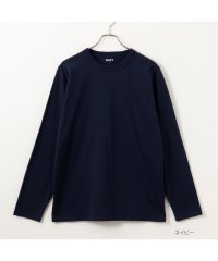 MAC HOUSE(men)/NAVY ネイビー 無地長袖Tシャツ QMH/03896FW/505766723