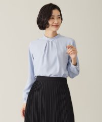 J.PRESS LADIES/【洗える】ヌーディスバックサテン スタンドカラー ブラウス/505768858