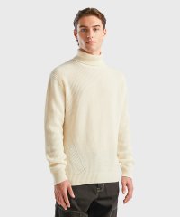 BENETTON (mens)/タートルネックウールリブニット・セーター/505752074