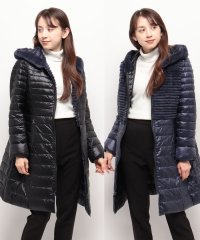 gino marina　luxe/ジーノマリーナリュクス gino marina luxe リバーシブルダウンコート 毛皮：レッキスラビット/505762524