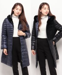 gino marina　luxe/ジーノマリーナリュクス gino marina luxe リバーシブルダウンコート 毛皮：レッキスラビット/505762524