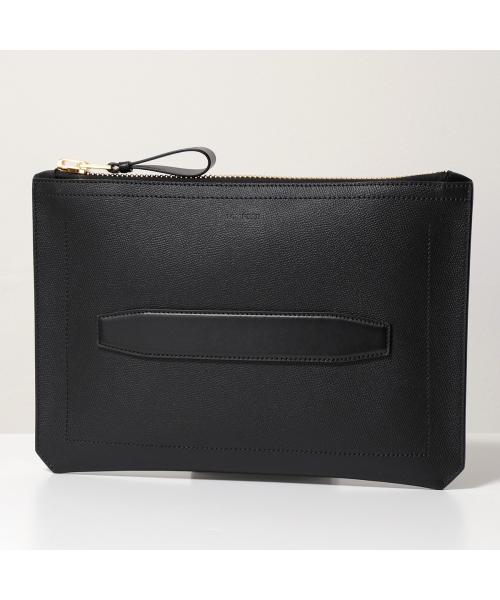 TOM FORD ブラック レザーポーチ TOM FORD ブラック レザーポーチ