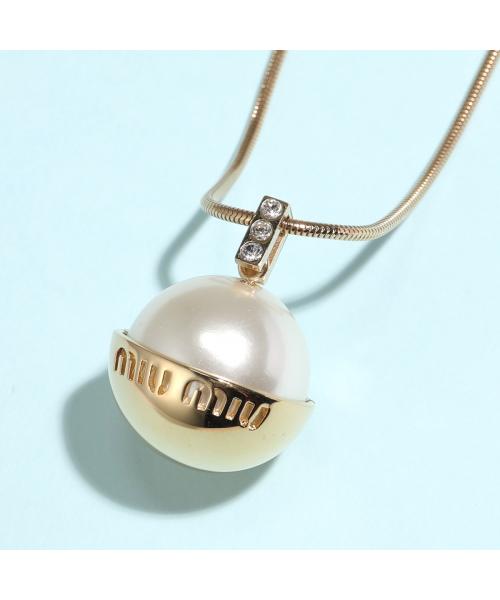 セール】MIUMIU ネックレス 5JC977 2F6X ロゴ メタル パール セール】MIUMIU ネックレス 5JC977 2F6X ロゴ メタル パール