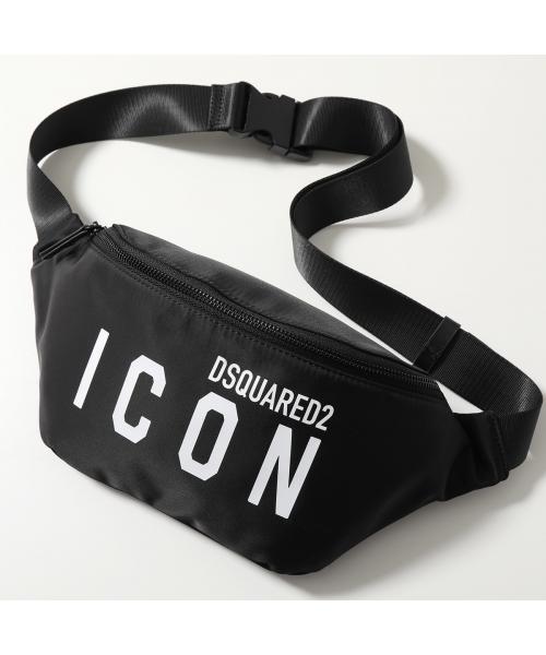 《DSQUARED2》ディースクエアード ICONボディバッグ　ウエストポーチブラック×レッド