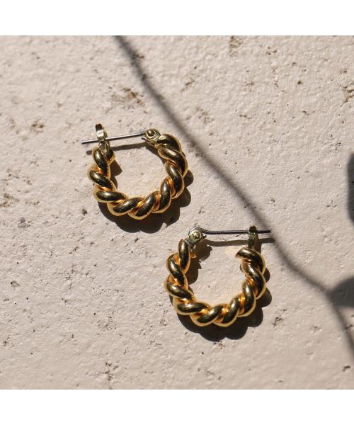 大人気新品  ピアス LOMBARDI LAURA MINI フープ イヤリング HOOPS TWIST アクセサリー