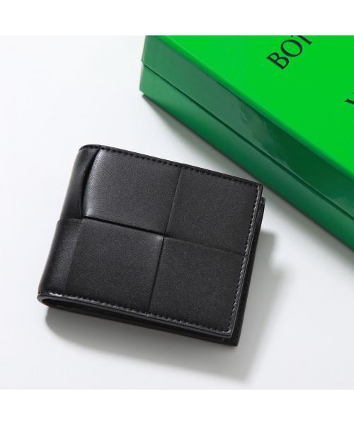 ボッテガヴェネタ　二つ折り財布　極美品 極美✨ボッテガヴェネタ 二つ折り財布 イントレチャート レザー