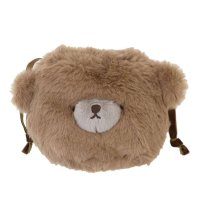 cinemacollection/シネマコレクション cinemacollection 巾着袋 丸型巾着 フワクマ ブラウン フレンズヒル 小物入れ かわいい グッズ/505772500