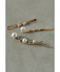 niana/ニアナ niana パールビジューヘアピン3本セット 結婚式 成人式 バレッタ ヘアクリップ ヘアアクセサリー/505773097