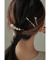 niana/niana ニアナ ヘアアクセサリー ヘアピン 3本セット パール バレッタ アメピン ヘアクリップ ヘッドドレス ゴールド シルバー ミニ おしゃれ ドレス /505773098