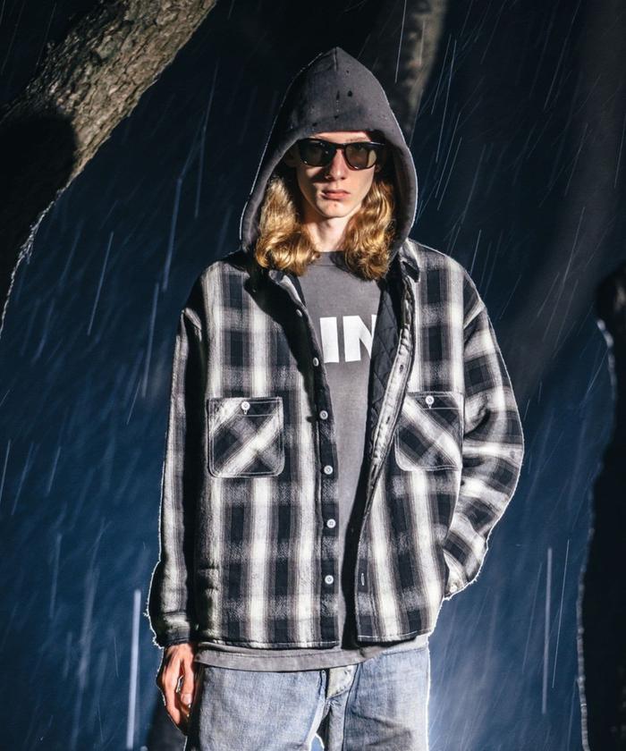 SAINT MICHAEL/セント マイケル/SHIRT PARKA/CHECK/BKxWT SAINT MICHAEL/セント マイケル/SHIRT PARKA/CHECK/BKxWT