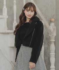 JULIA BOUTIQUE/ジュリアブティック JULIA BOUTIQUE ウールタッチショート丈ライダースジャケット/23581/505773580