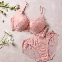 Mon cher pigeon*/モンシェルピジョン Mon cher pigeon*【Aカップ～きゅっと盛れる！新感覚のバストシルエット】ブラジャー＆ショーツセット Ruban/リュバン A～/505774018