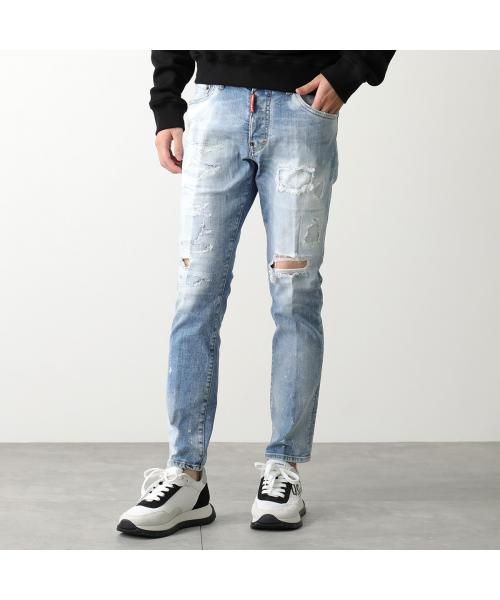 DSQUARED2 SKATER JEAN ホワイトデニムダメージ加工