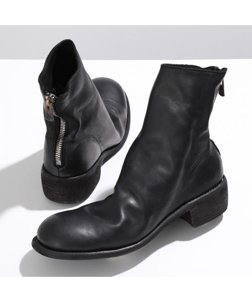 GUIDI バックジップブーツ 796 ホースレザー ショートブーツ(505776678